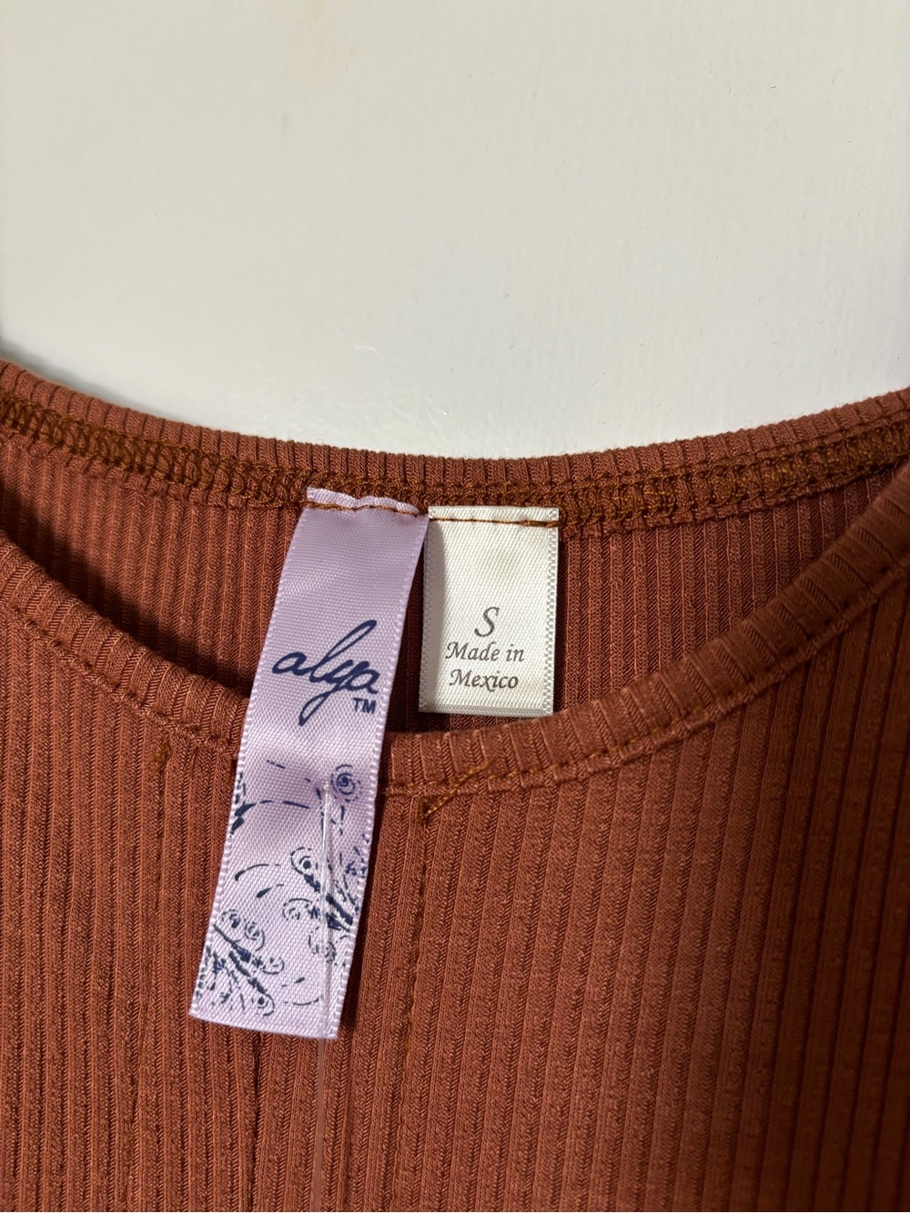 Francesca's Collections Rust-Brown Midi Button-Front Spaghetti Strap Dress - Picture 5 of 5